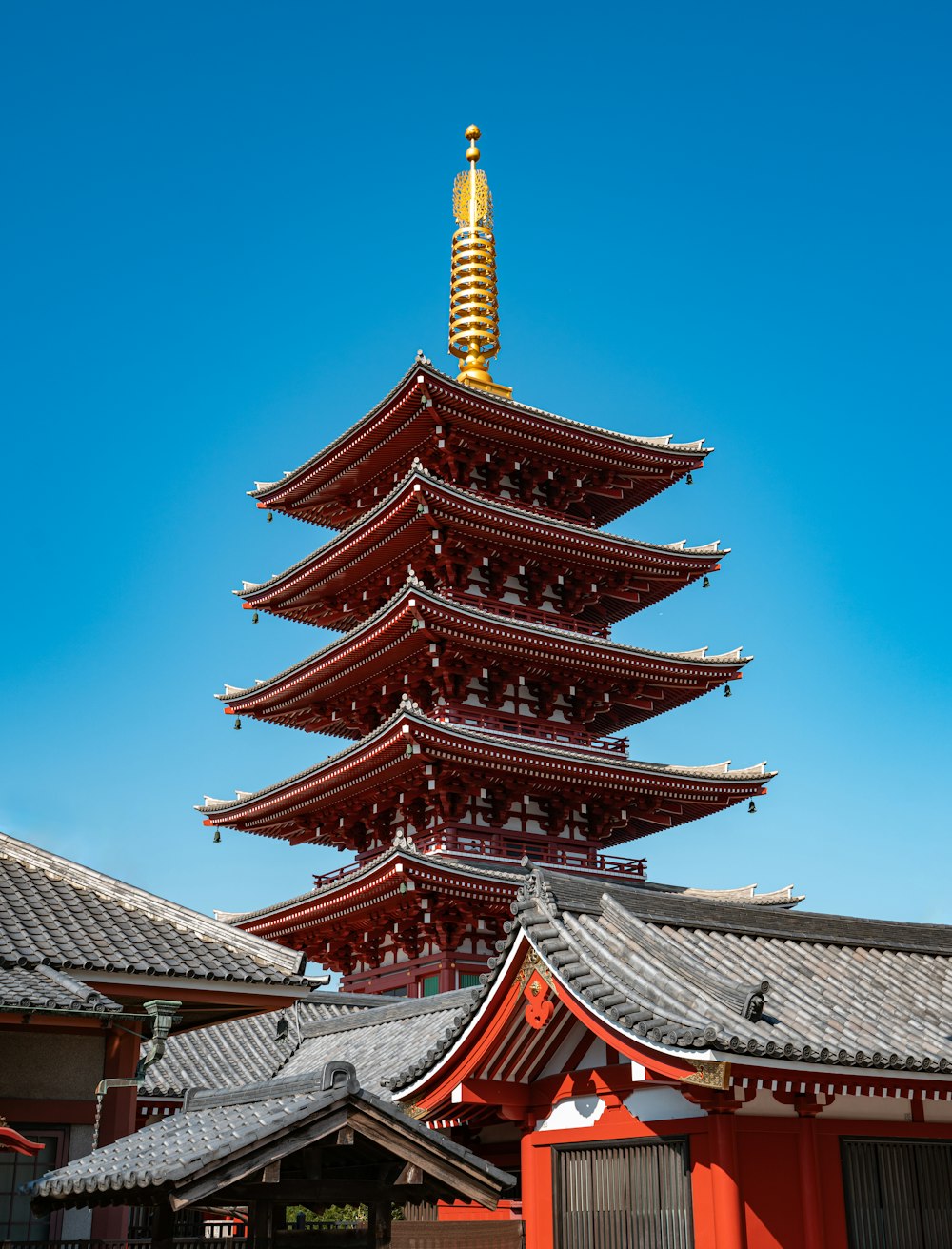 brown and green pagoda temple under blue sky during daytime