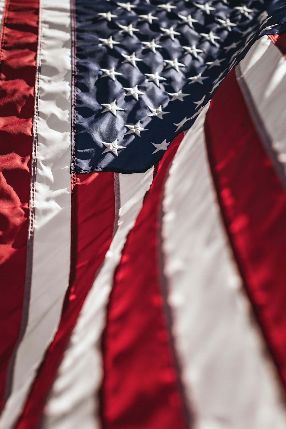 red white and blue textile