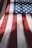 A close-up of a patriotic t-shirt featuring bold graphics and colors.