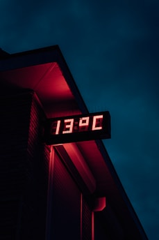 red and black led signage