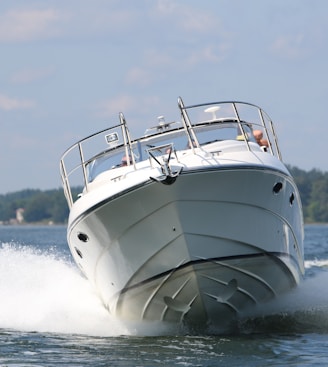 white and gray boat on sea during daytime