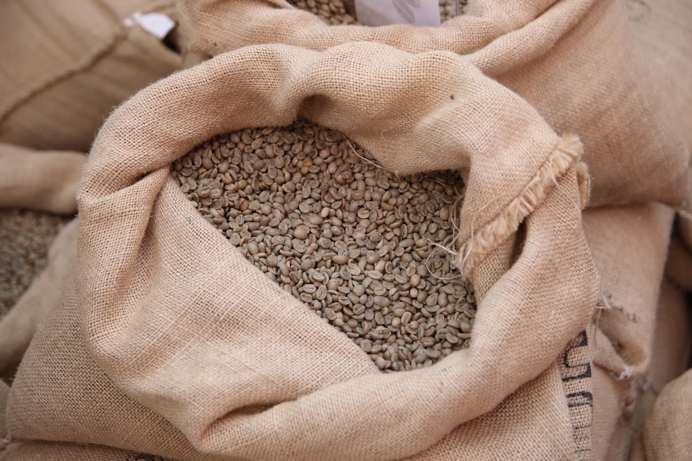 brown and gray textile on brown wooden table