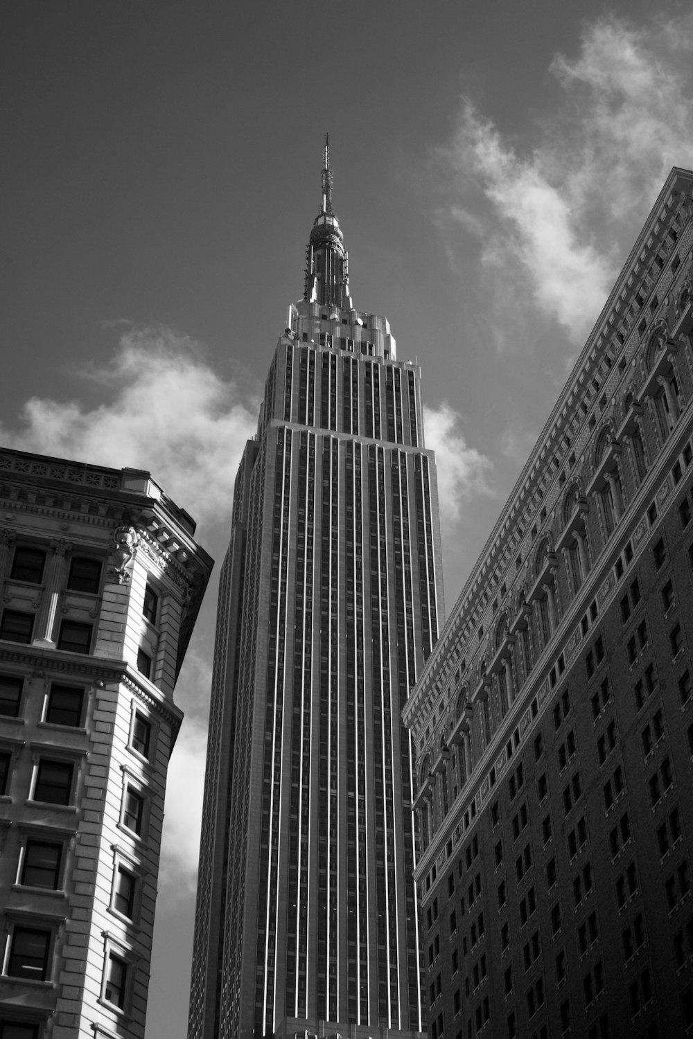 grayscale photo of high rise building