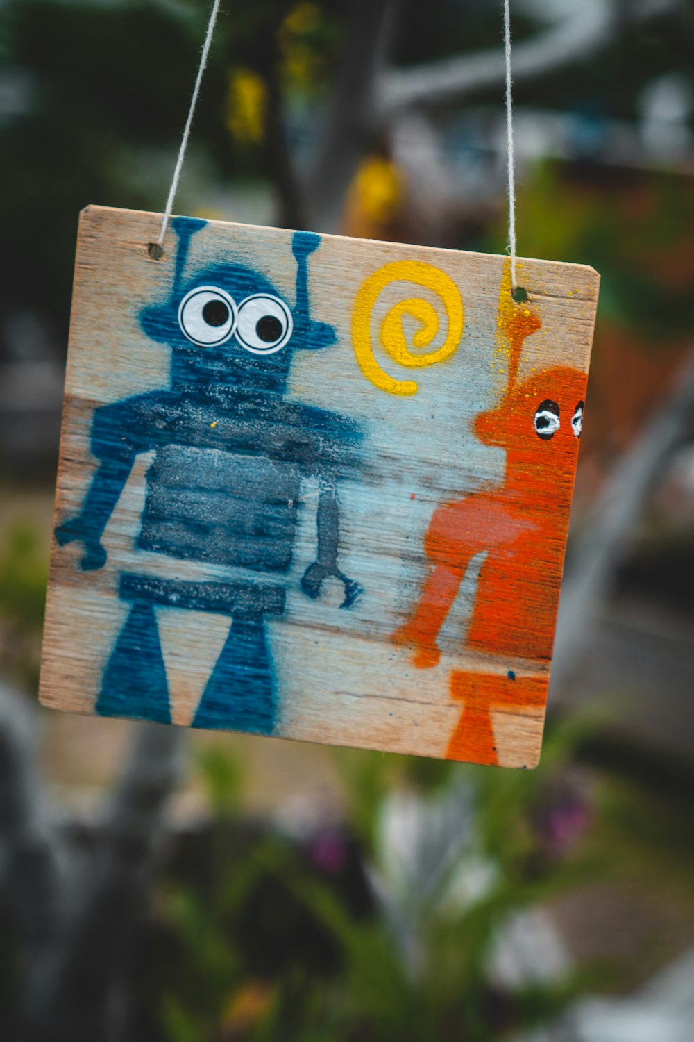 blue and orange wooden board with number 10