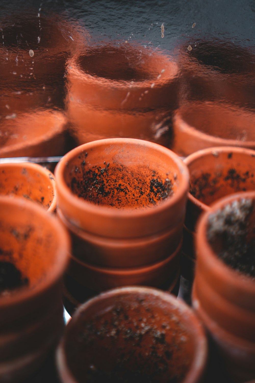 brown clay pot with brown clay pots