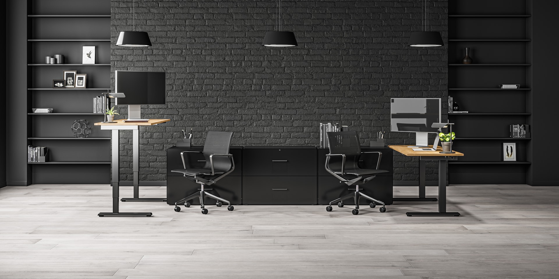 Modern open-plan software development office