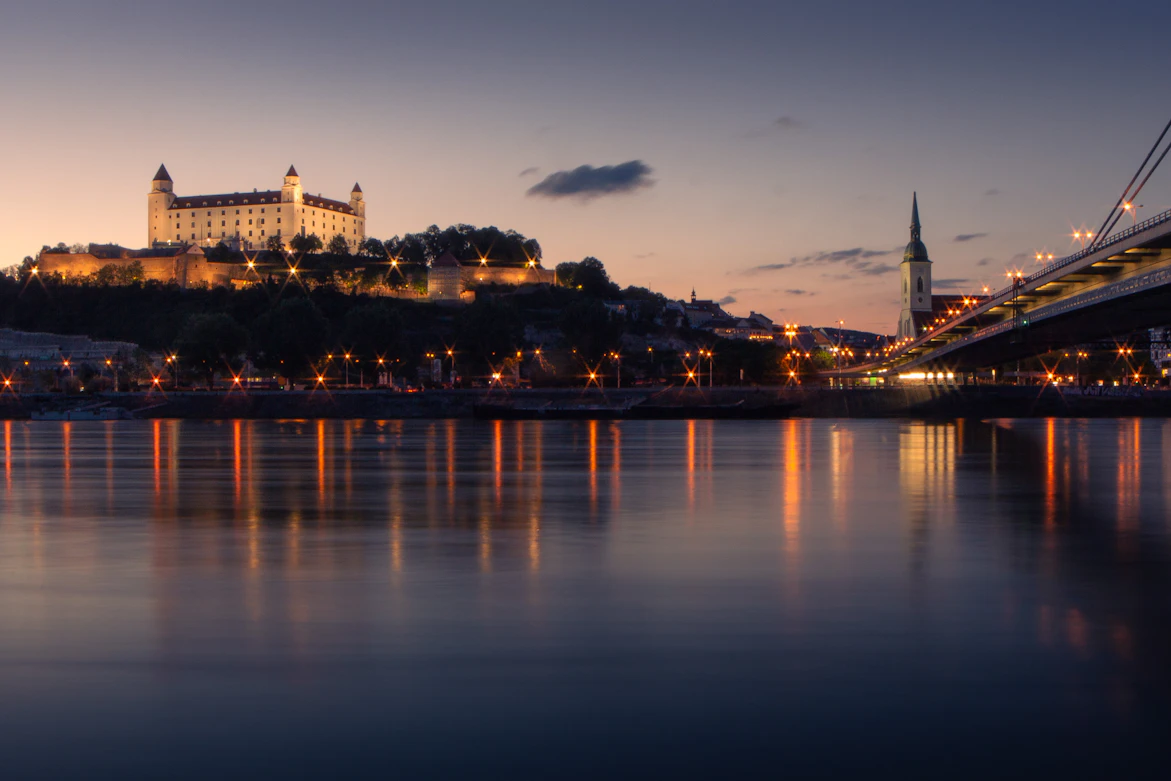 Bratislava City and Danube River