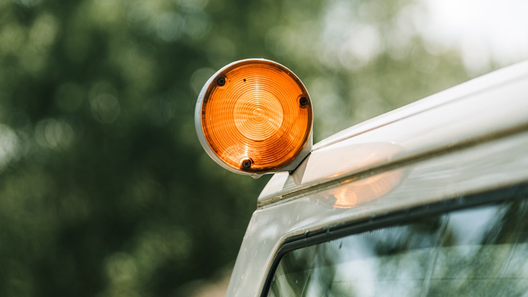 orange and white round light