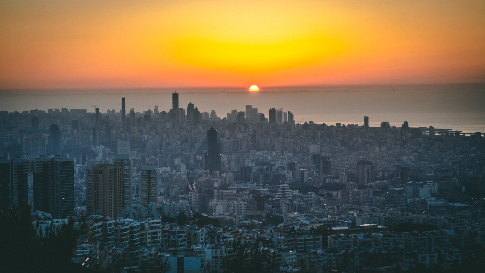 Beyrouth au coucher de soleil