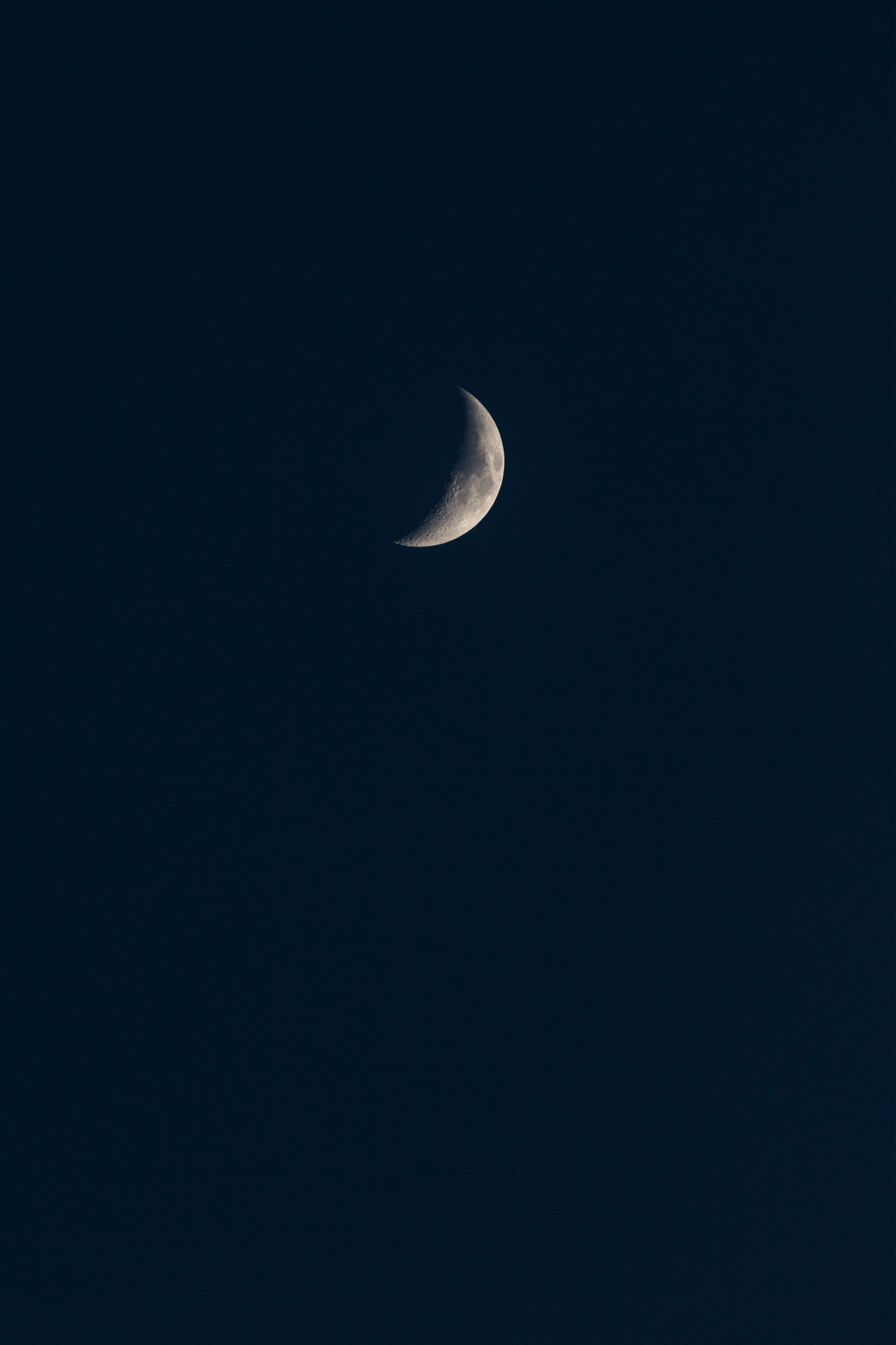 half moon in the sky