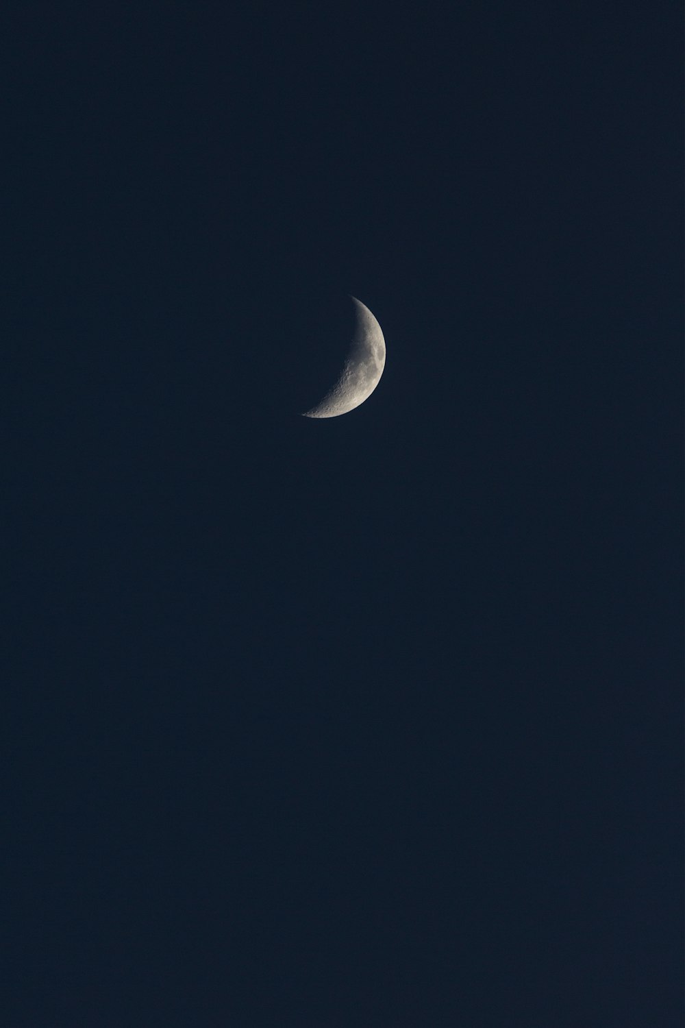 half moon in the sky