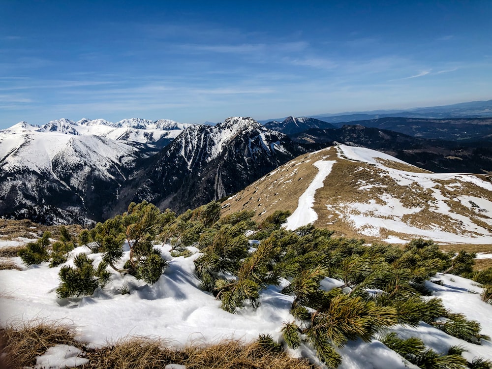 snow covered mountain under blue sky during daytime