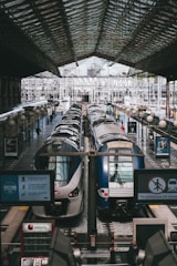black and gray train in train station
