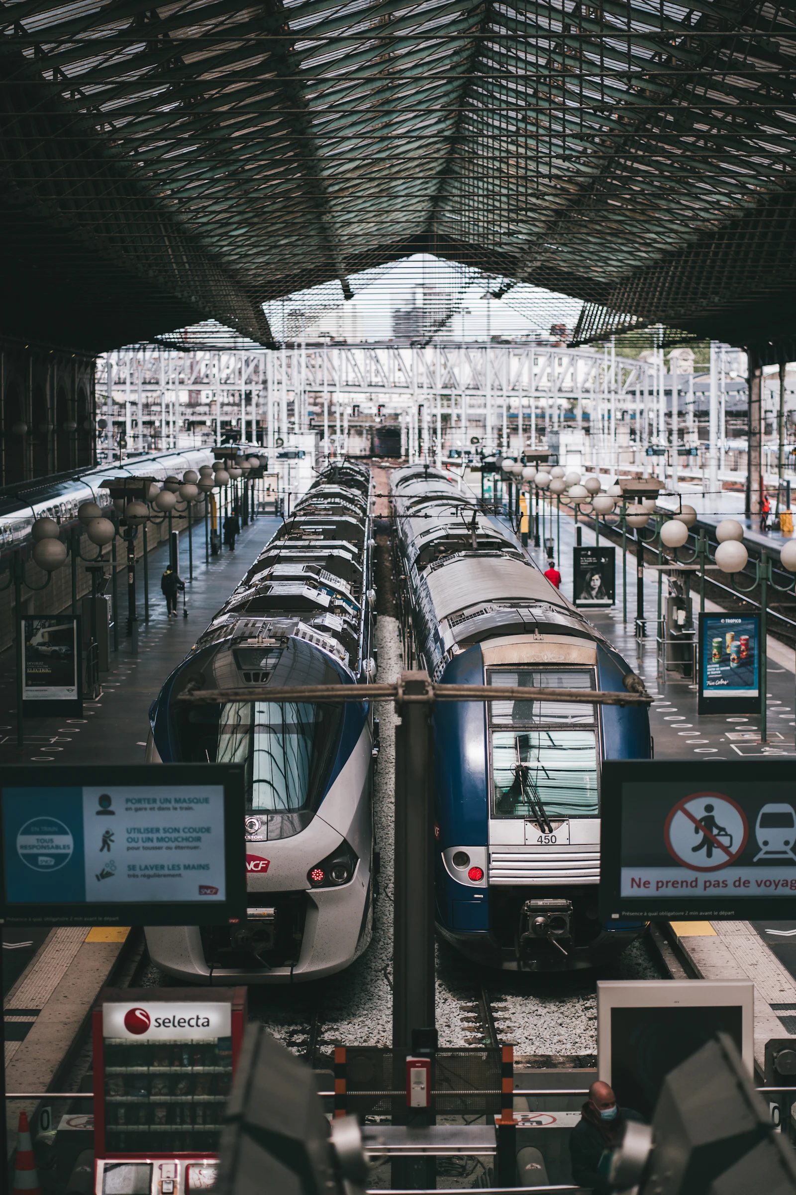 A train inside a station
