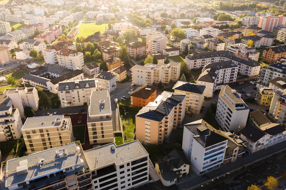 aerial view of city buildings during daytime