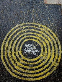 yellow and black round logo