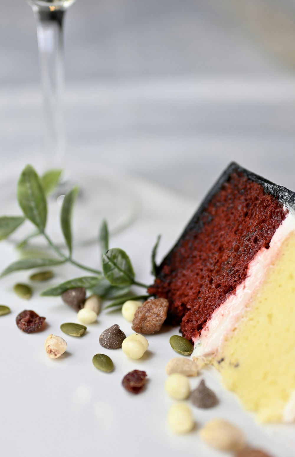 sliced cake on white ceramic plate