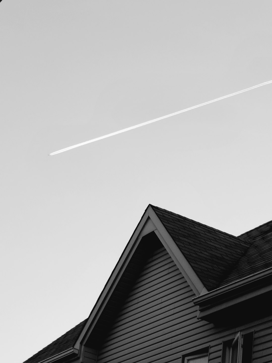  grayscale photo of a building roof