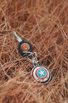 black and silver round pendant