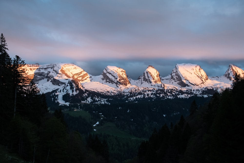 snow covered mountains during daytime