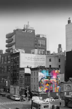 A sleek urban street scene with graffiti art reflecting the brand's modern vibe.