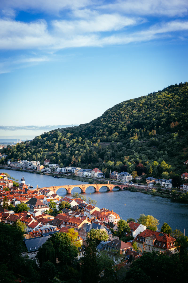 Old Bridge over the Neckar at sunrise, Heidelberg, Germany