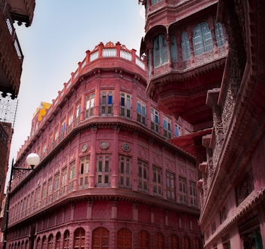 red and brown concrete building