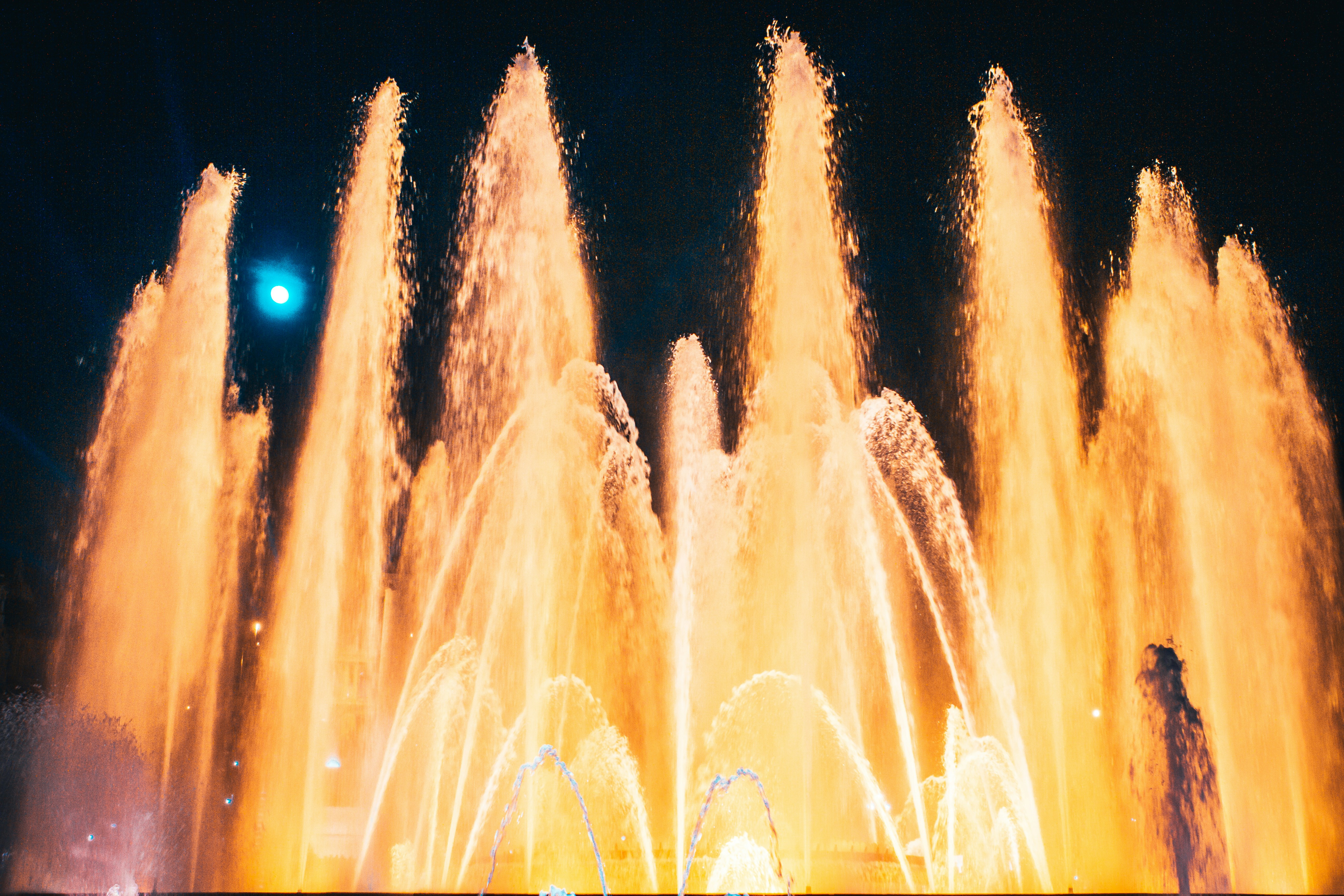 Color fountain Cityscape design architecture Barcelona, Spain