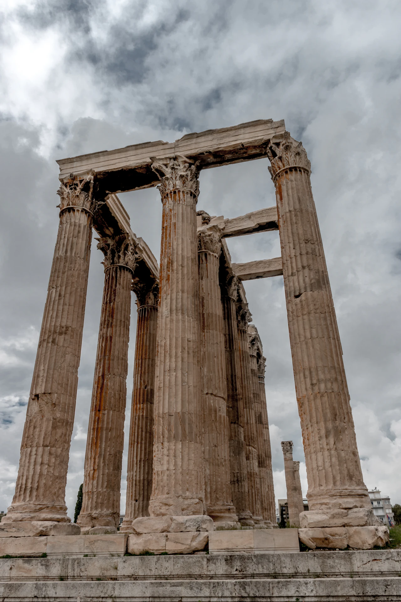 The towering columns of the Temple of Olympian Zeus