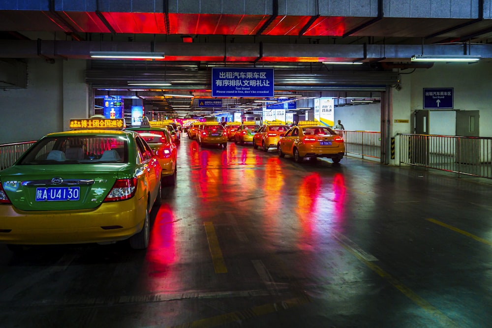 cars on road during night time