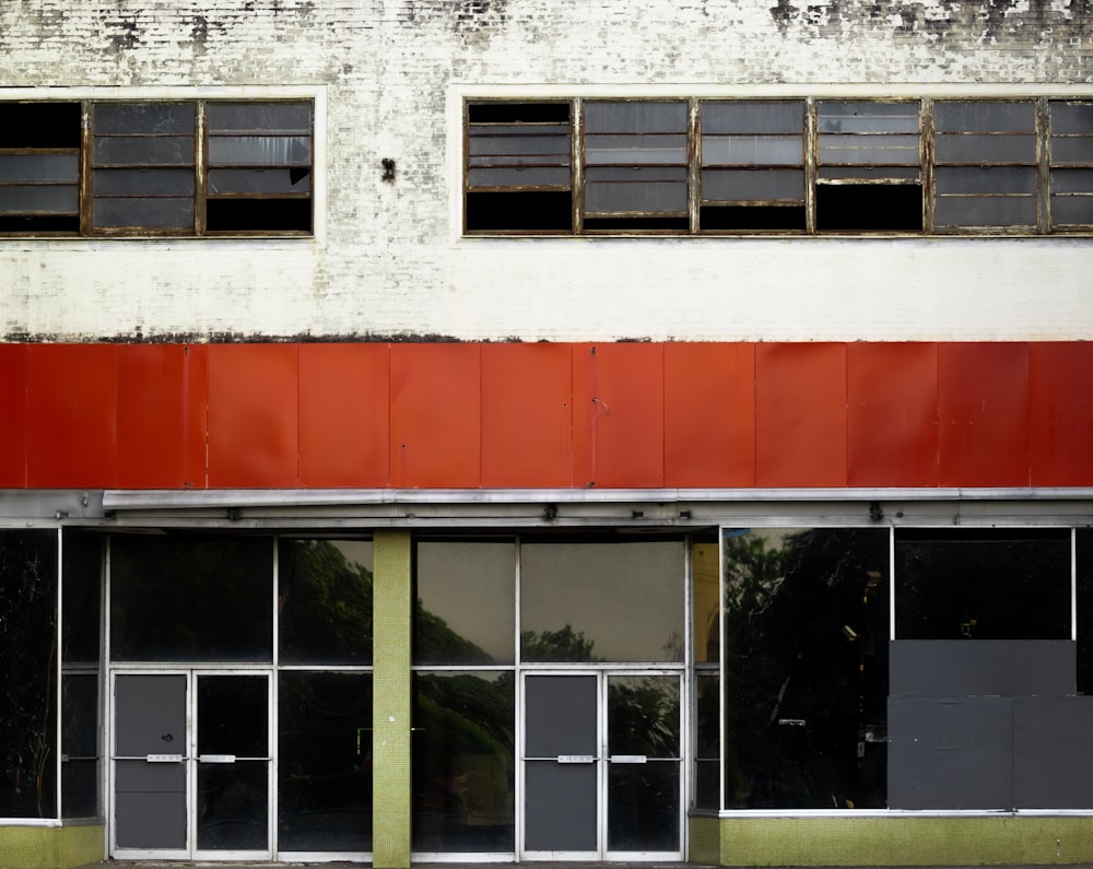 white and red concrete building