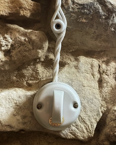 Close-up of a high-quality electrical switch with a smooth finish.