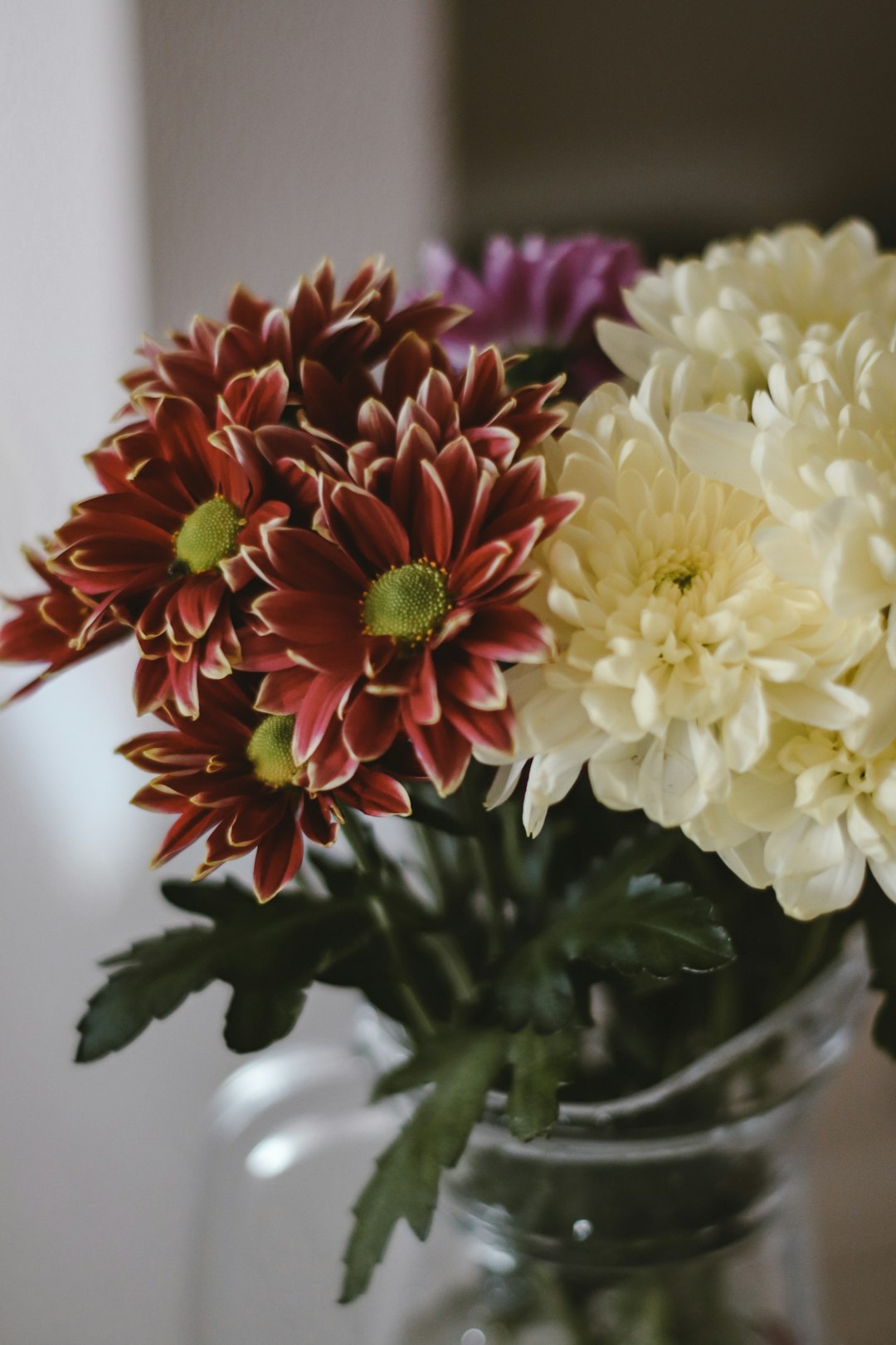 yellow and red flower in clear glass vase