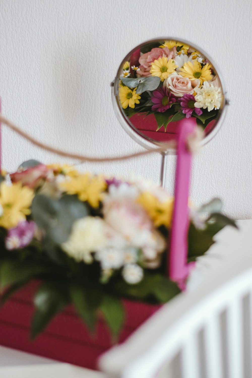 yellow and pink flower bouquet
