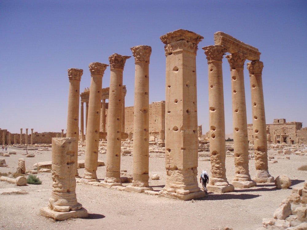 brown concrete pillars during daytime