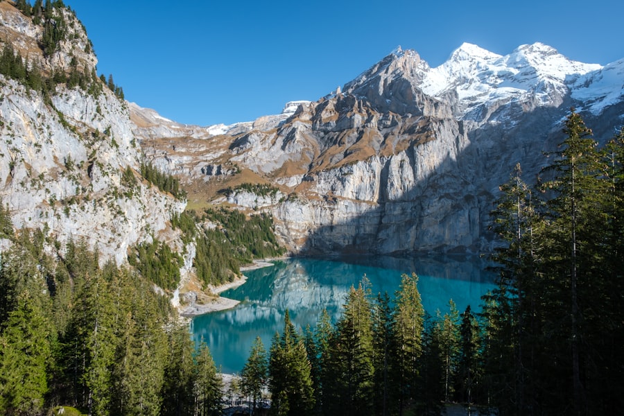 Oeschinensee mountain lake