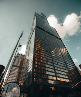 low angle photography of high rise building