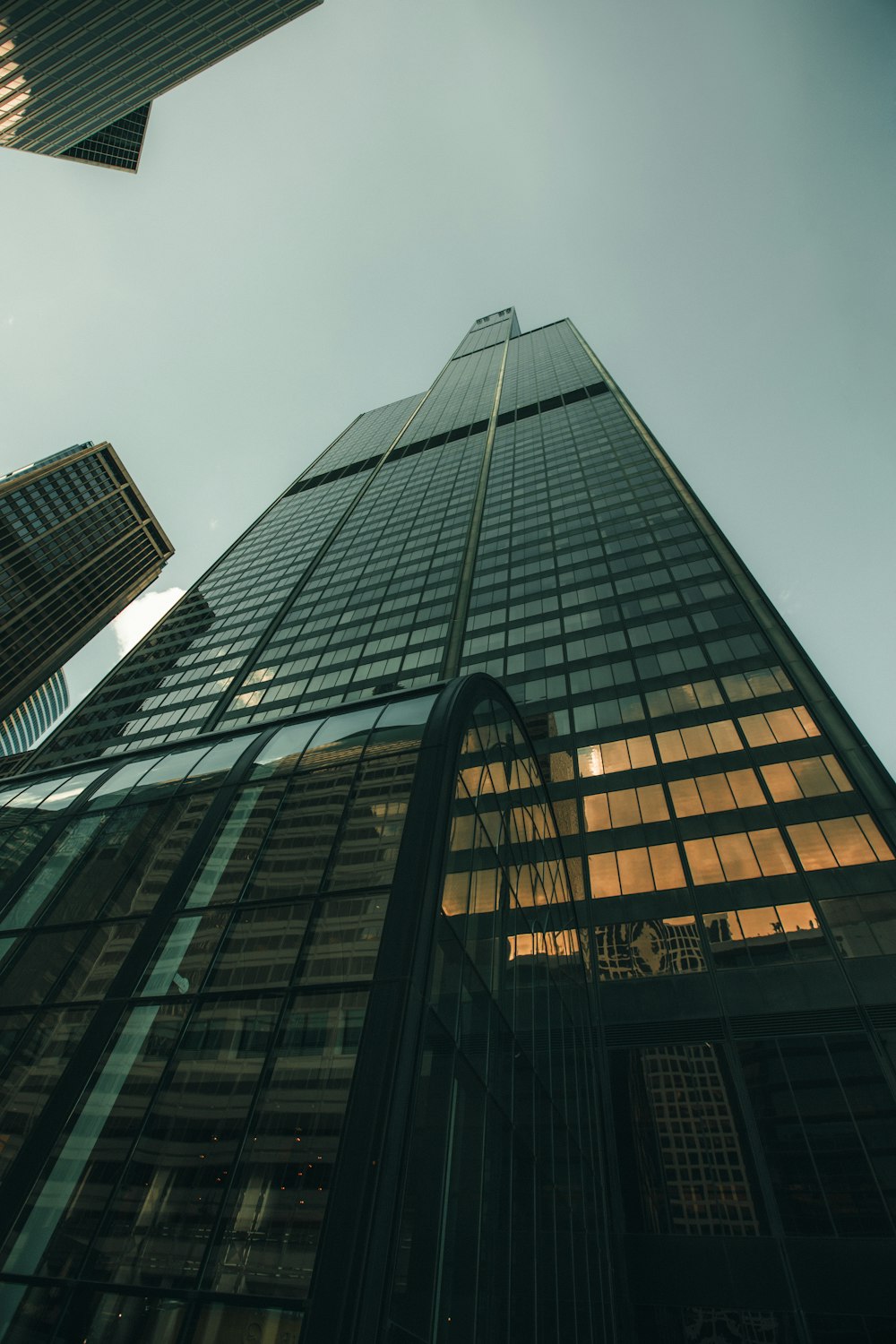 low angle photography of high rise building