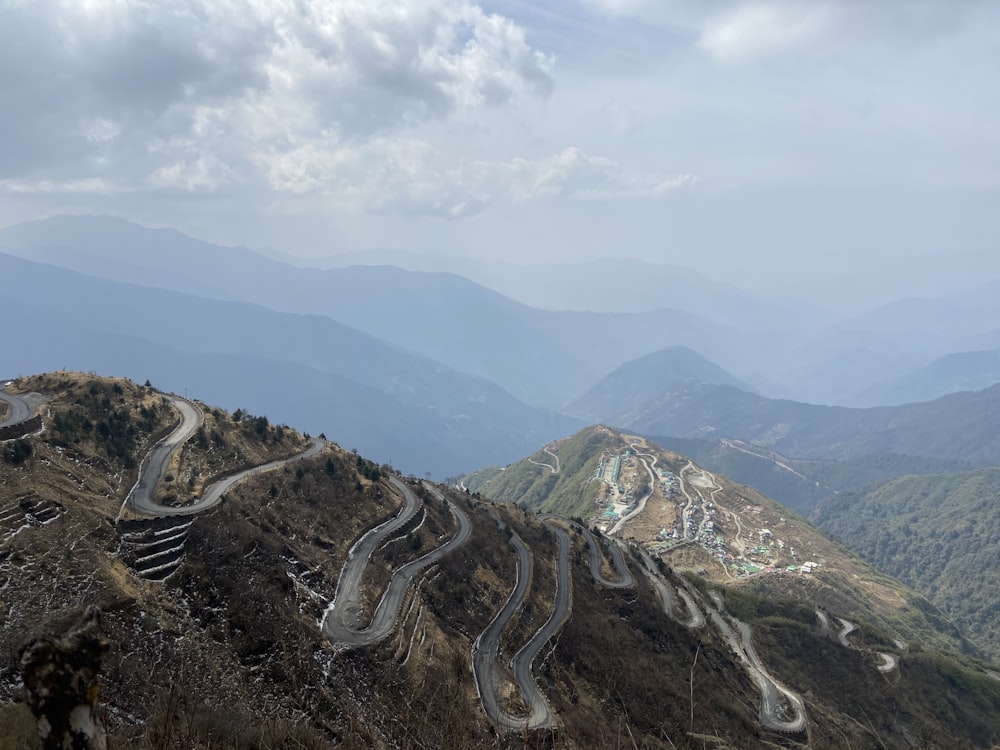 aerial view of mountain ranges during daytime