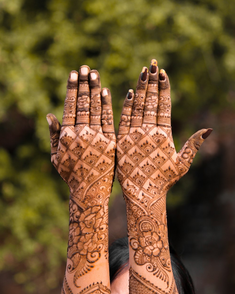 Person With Black And Red Tribal Hand Tattoo Photo – Free India Image On  Unsplash