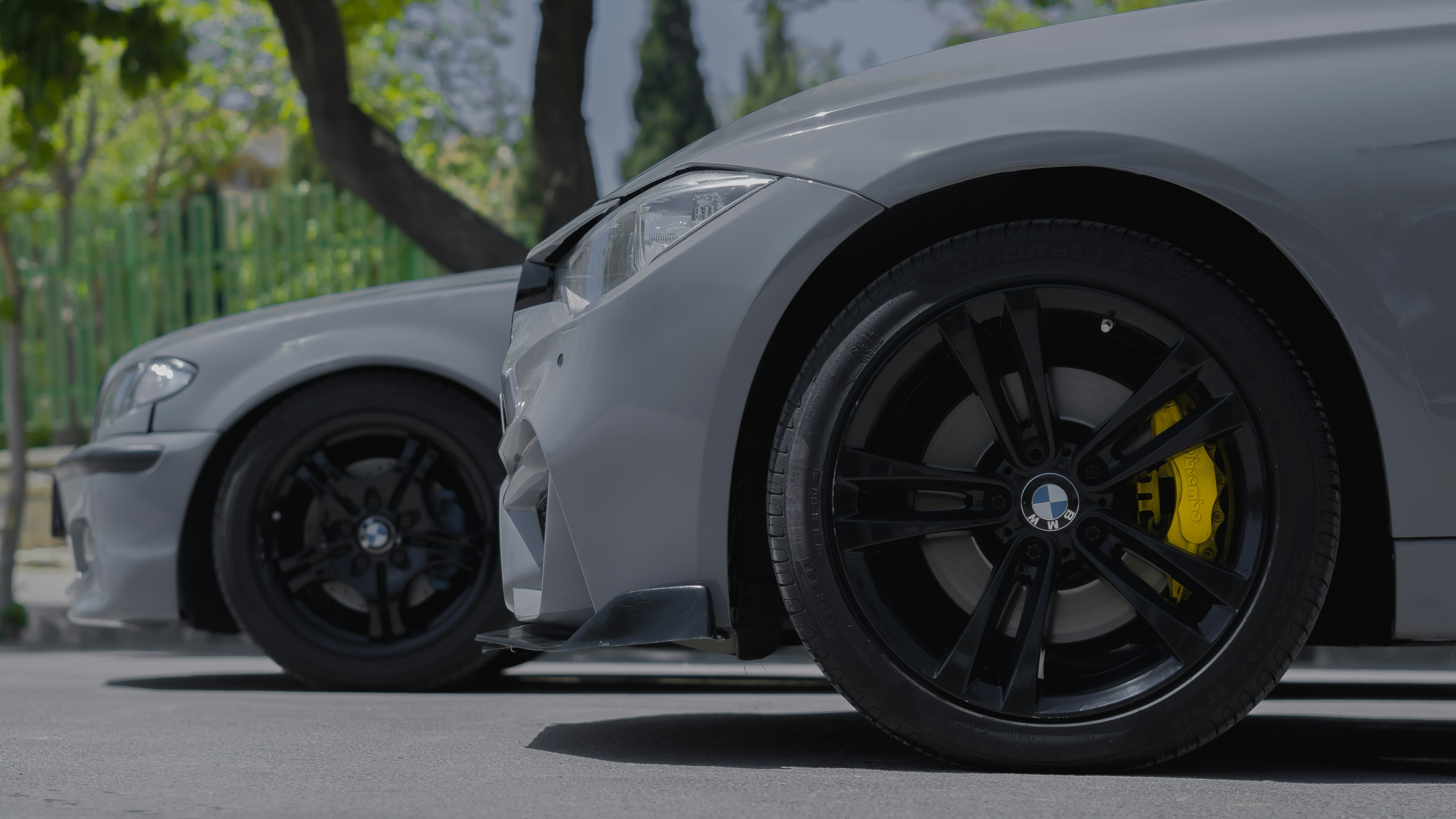 black car wheel with tire