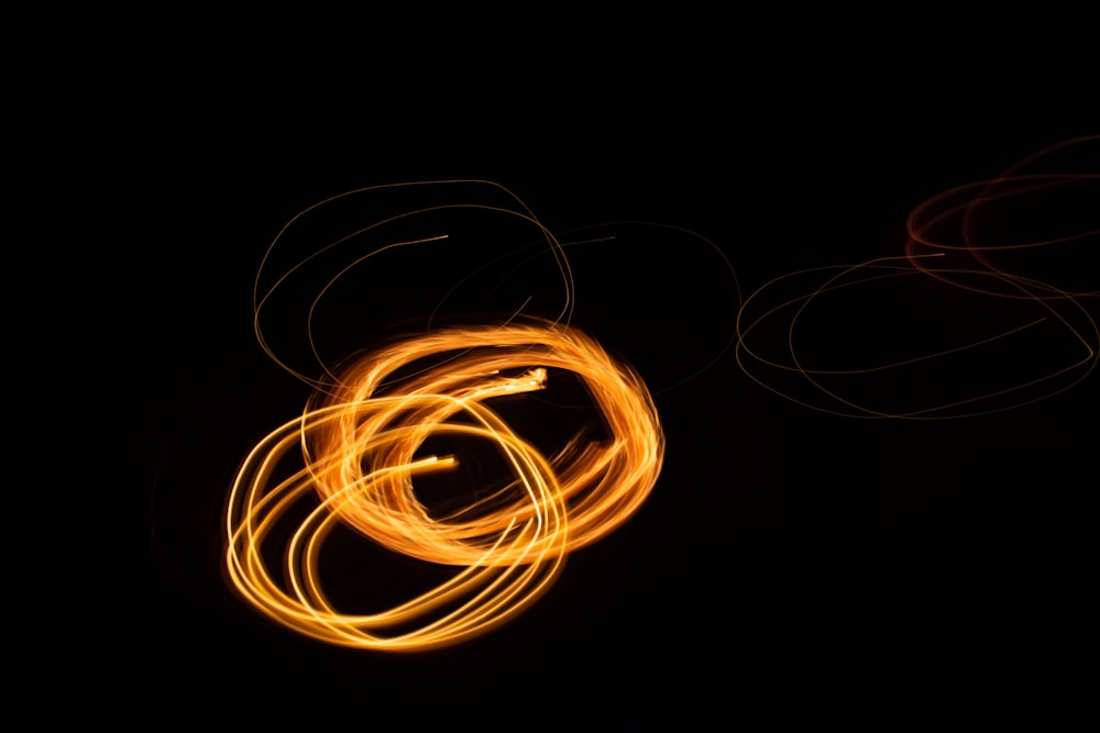 orange and yellow light streaks