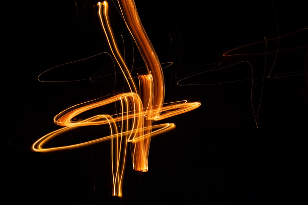 orange and yellow light streaks