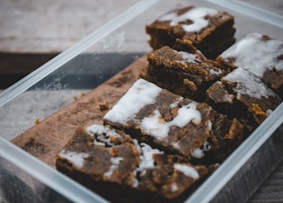 chocolate cake on stainless steel tray