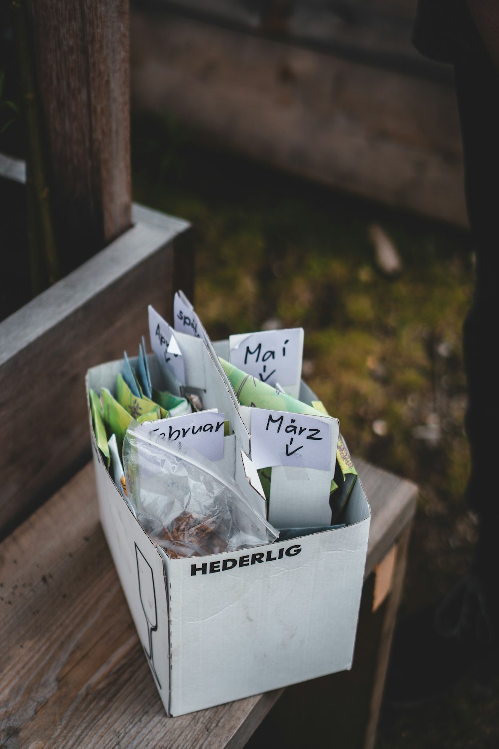 white and green plastic packs