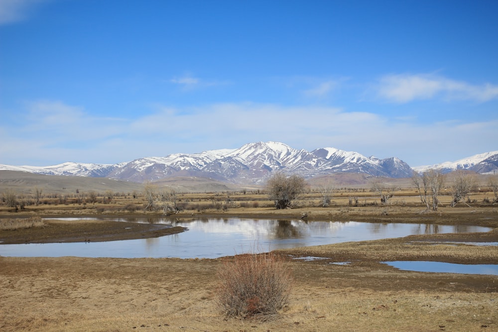 lake near snow covered mountains during daytime