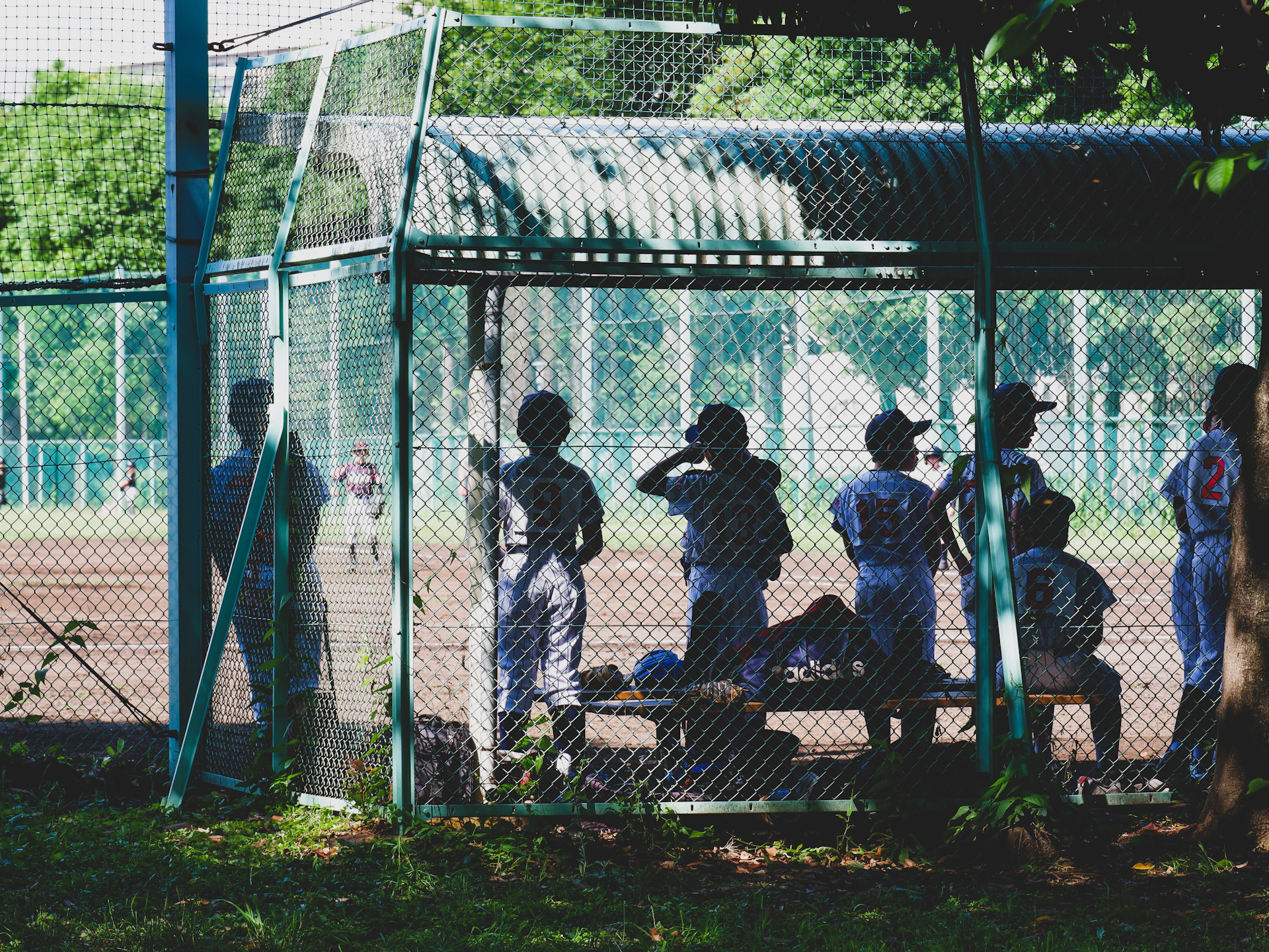 people standing near white metal fence during daytime