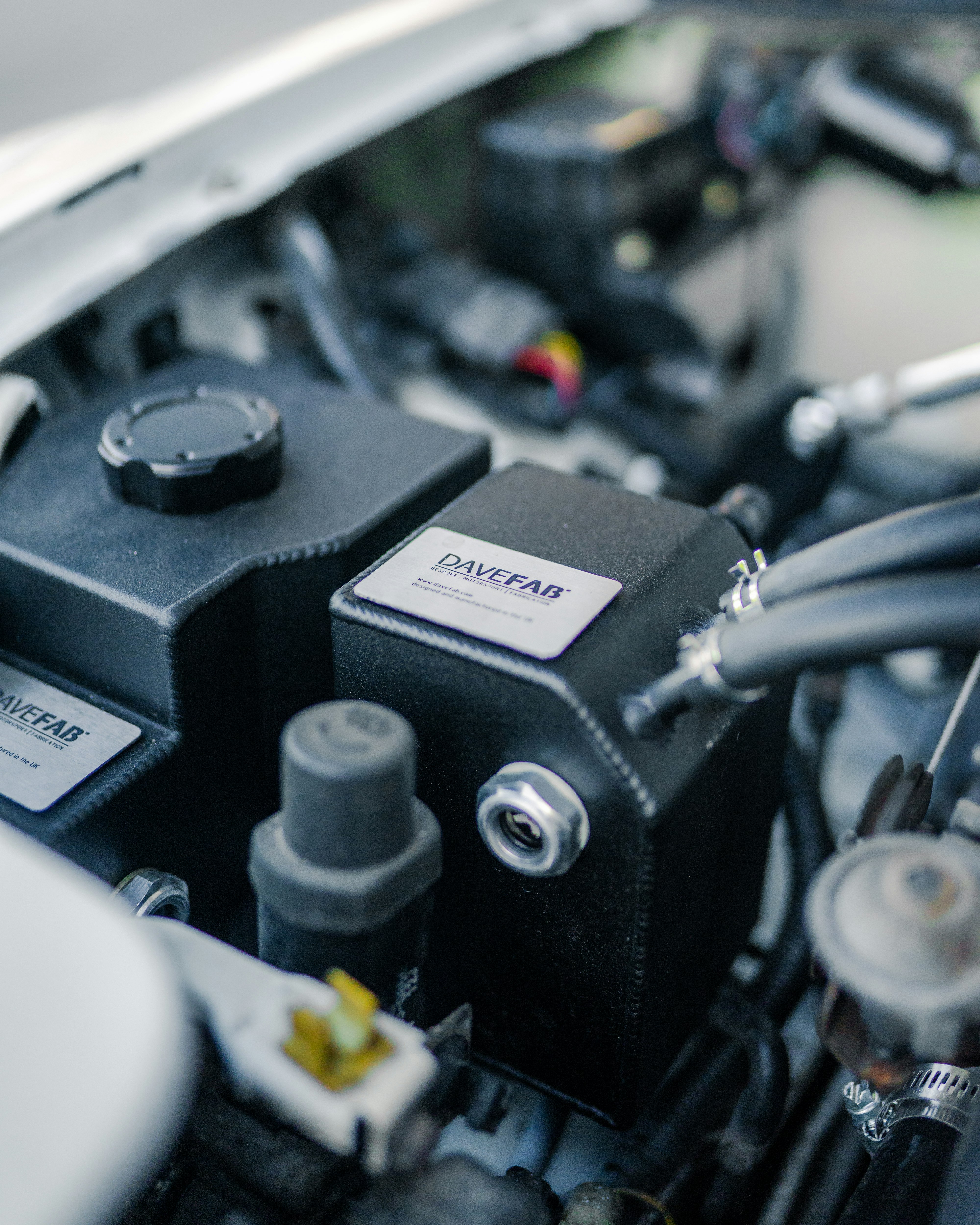 black and gray engine bay