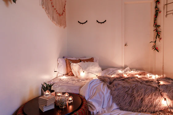Cozy and bright bedroom setup featuring Casa Bela's bedding and decor.
