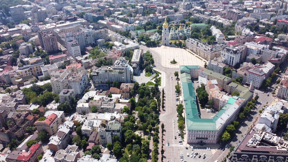 aerial view of city buildings during daytime